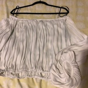 Off the shoulder white top